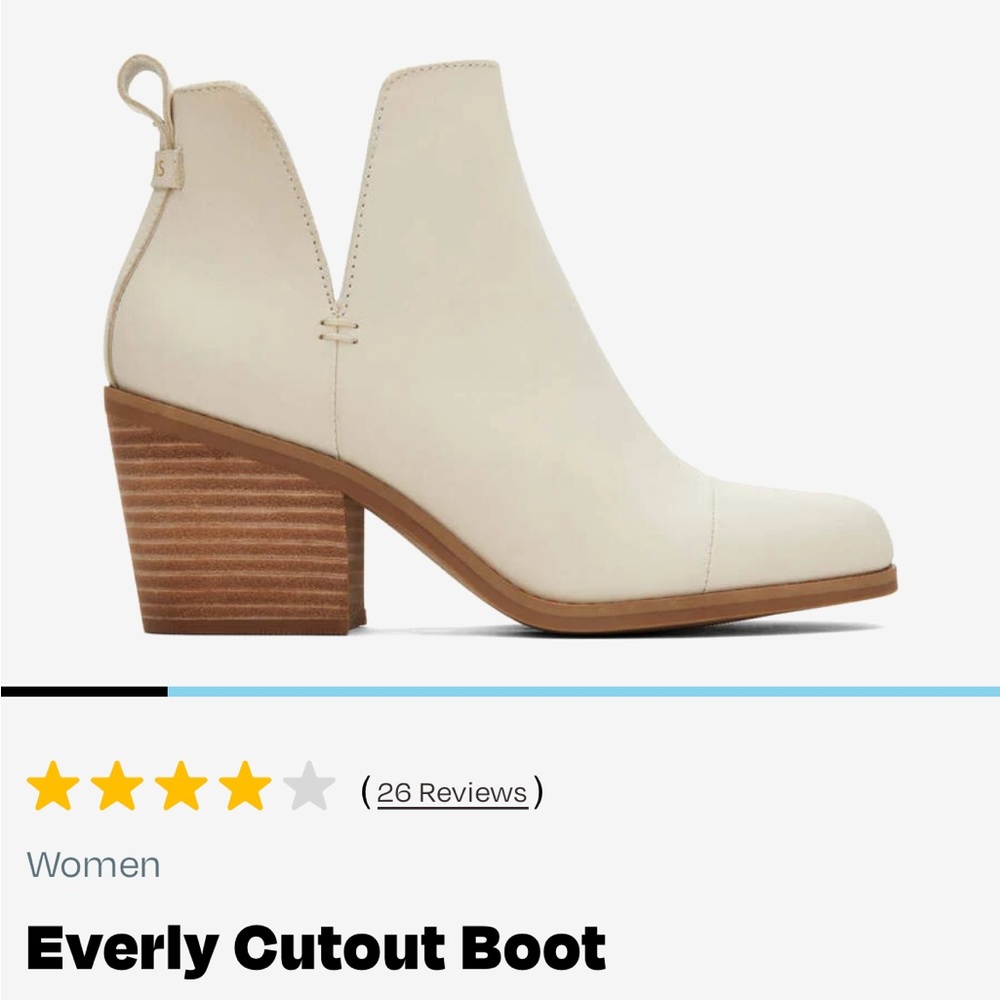 Tom’s Everly Booties in Cream